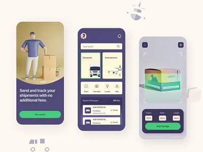 Delivery App - UIUX branding clean ui design interface minimal mobile app ui ui design ux