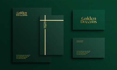 Golden Dreams - Logo by Brandall Agency branding cosmetic golden graphic design logo moon