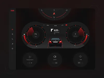 HMI Dashboard car car design dashboard dotchallenge hmi hmi dashboard ui uiux website