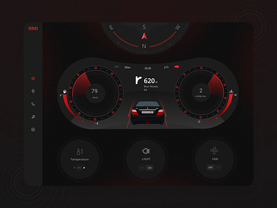 HMI Dashboard car car design dashboard dotchallenge hmi hmi dashboard ui uiux website