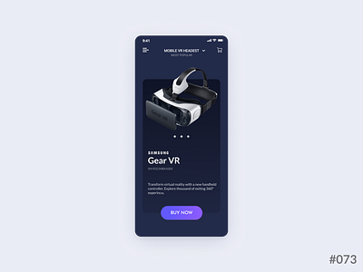 Daily UI #073 of 100 - Virtual Reality app application branding dailyui dailyui073 design illustration learn logo rebound ui ux uxui virtualreality vr web design