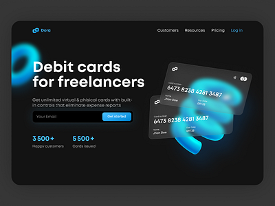 FinTech Submit page - Web design bank banking card debit card finance fintech glassmorphism landing page onepage tech ui web web design web page