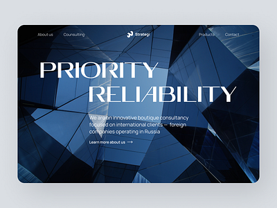 Consulting company Landing page - Web design advisory buisness site consultant consulting landing page management minimalism typography ui web design