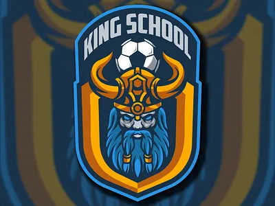 Viking Mascot logo graphic design logo mascot sports logo