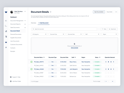 Dashboard - Document Details back end branding brands components content dashboard document document upload elements minimal product product based screen ui ui design uix ux