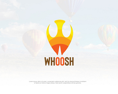 Whoosh hot air balloon logo concept air balloon balloon brand design brand identity brandidentity branding clean color creative logo crown dailylogochallenge flat lift logo logodesign minimal modern popular solid color whoosh