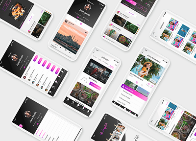 Social app branding design ui ux uxui