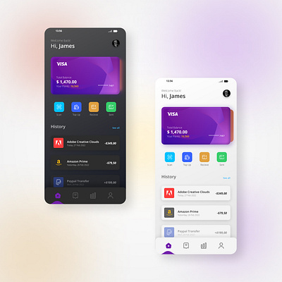 Wallet App Design app app ui appdesign design illustration ui ui design uidesign uiux webdesign