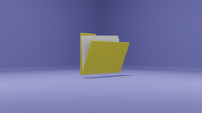 3D Illustration of Smartphone's My Files Icon 3d illustration modeling