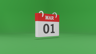 3D Illustration of Smartphone's Calendar Icon 3d illustration modeling