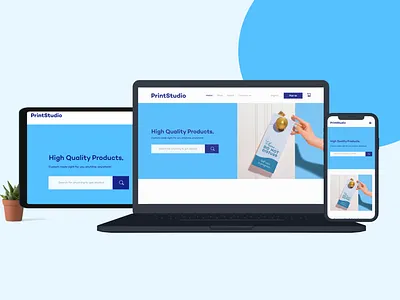 PrintStudio Hero's page e commerce heros section landing page ui