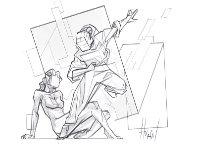 Draft for a new illustration ✍ anatomy design draft drawing illustration sketch style work in progress