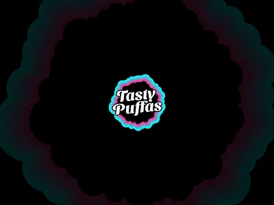 TastyPuffas logo concept abstract awesome branding colorful combined design graphic design illustration logo mark modern rgb simple tasty ui ux vector web
