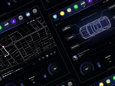 Car Dashboard cardasboard darkmode dotchallenge hmi