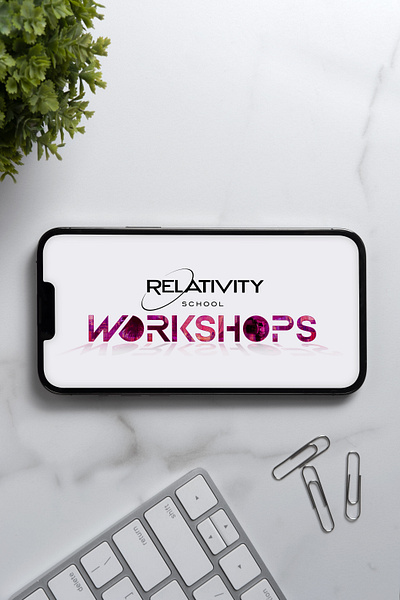 Relativity School Workshops Logo branding design digital collage digital photography graphic design illustration logo mixed media ui vector