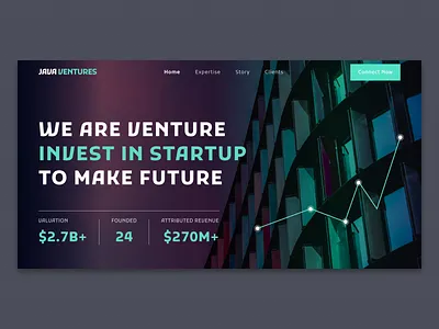 Java Venture - Venture Capital Firm crypto finance invest investment money ui ux venture web website