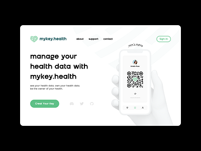 MYKEY.HEALTH health home landing page mykey web