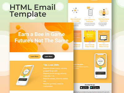 HTML Email Template Newsletter Design branding colorful design email email design email template figma figma to html fresh html html code html email illustration mailchimp newsletter ui ui design ux design web design yellow