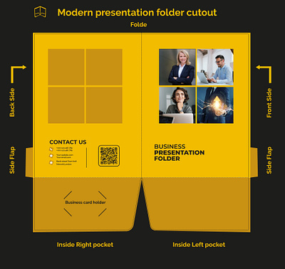 Presentation folder business folder corporate folder folder folder design graphic design illustration modern folder pre presentation folder
