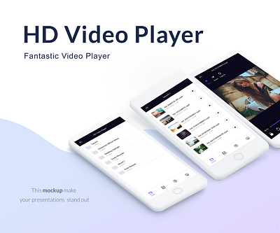 HD Video Player app branding design icon logo typography ui ux