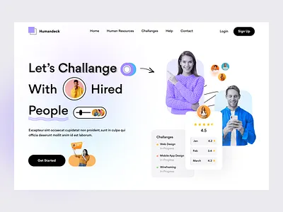 Hiring Platform Landing Page app banner branding cv design designsystem hire homepage hr software human resources job application landing page recruitment uiux user interface