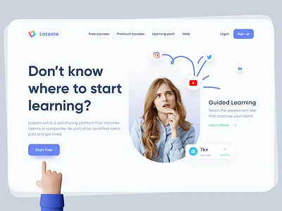 Edtech Landing Page UI Design design ed tech edtech edu tech education educational website landing landing page page ui ui ux ui design ux web web design website