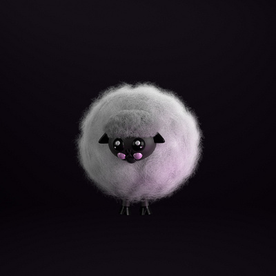 3D "Baba'i" 3d 3dblender 3ddesign 3dsheep blender hair illustration sheep