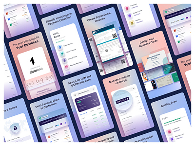 Google Playstore Screens - ClearOne app awards branding gradient icon illustration logo payment product design ui ux