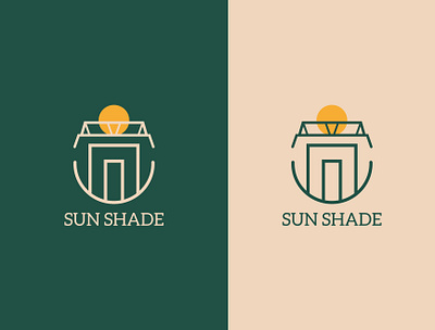 Sun Shade Logo abstract logo brand identity branding graphic design house logo icon logo logo design minimal logo sun logo sun shade