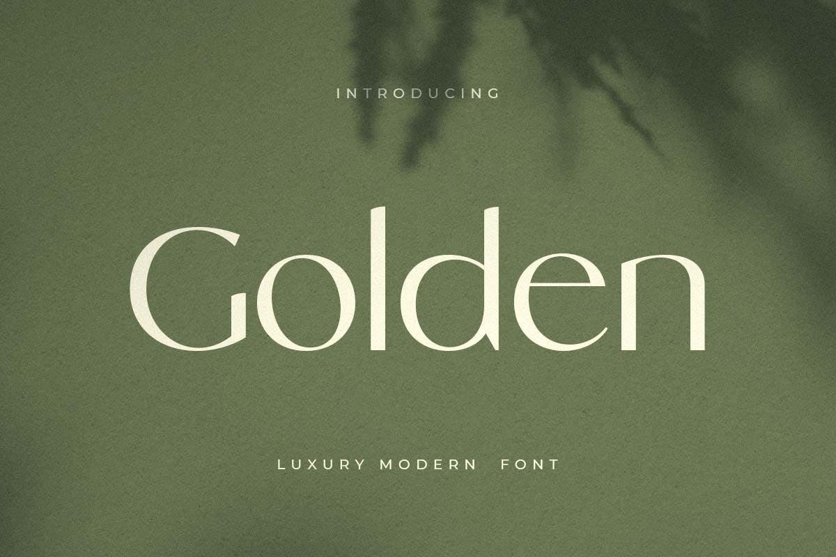 Golden Luxury app branding business classy cosmetic design display font graphic design illustration logo serif typeface typography ui ux vector