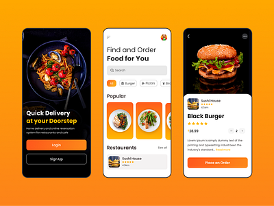 Food Delivery App app ui design app ui ux design food app design food delievry app ios app design mobile app mobile app design mobile app ui design product design ui ui design uiux design