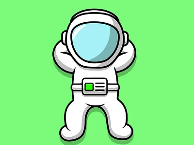 Cute Astronaut Laying character