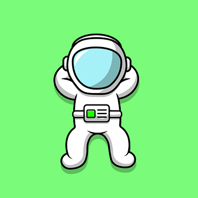 Cute Astronaut Laying character