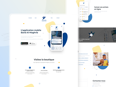 Landing Page Barid AL-Maghrib Group ✉️ app design ui ux