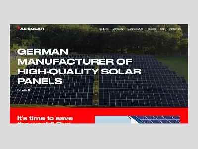 Website for AE Solar German Manufacturer Of Solar Panels basov eco efficient solar panel energy energy industry european german german manufacturer high quality products high quality solar panels landing landing page power products solar solar energy solar panel sun ui design world