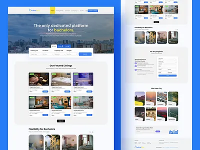 Bachelorbasa site app branding design graphic design logo minimal realestate typography ui uiux ux website