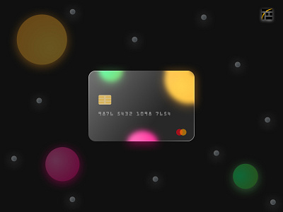 Glass-morphism UI Design credit card design figma glassmorphism ui