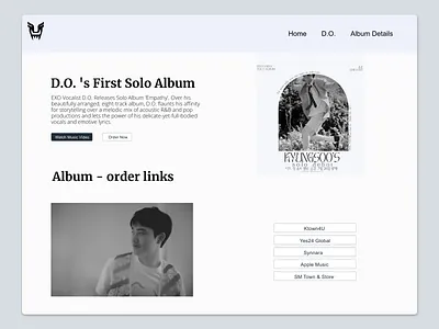 Dedicated Artist's Website (Webflow) album shopping artist website design singer website webflow website