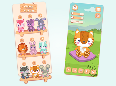 Stuffed animal children game animals animation app appdesign application childrebgame design designer game graphic design illustration inspiration interface play stuffedanimal ui usability userintaface ux uxui