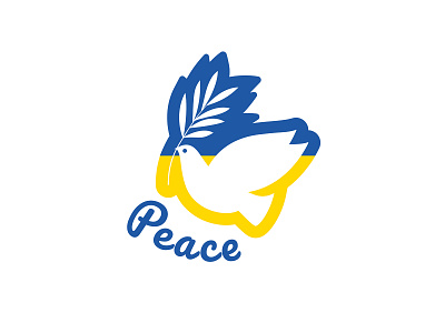 Peace for Ukraine dove flag graphic design illustration nowar peace staystrong stopwar ukraine