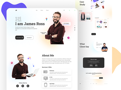 Creative Designer portfolio clean ui design design trend designer designer portfolio figma home page landing minimal personal portfolio portfolio portfolio template portfolio website template ui uiux ux web design web ui