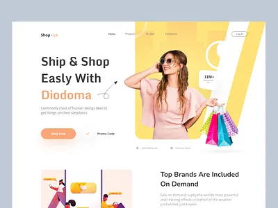 Shopping Store website ui ux design application branding dropshipping ecommerce illustration ios mobile online products prototype saas shopping store webapp webdesign website wireframes