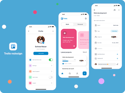 Trello redesign android app ios management minimalist mobile mobile app project management task management todo todoapp ui uiux ux