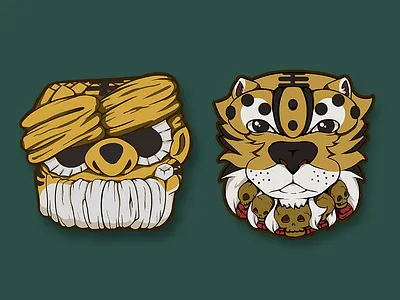 Mr. Forester and Templarion Stickers character design digital illustration illustration