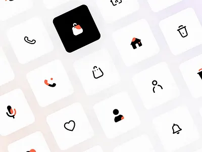 Icon Set buy cart creative delet design heart icon minimal shopping ui ux