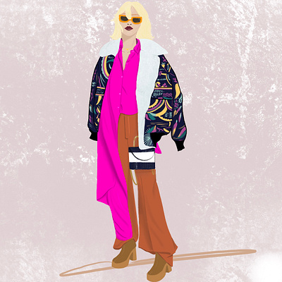 pink digital art fashion fashion design fashion illustration