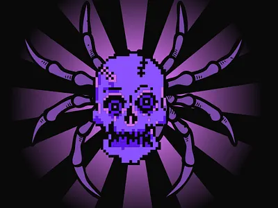 Spider Skull graphic design