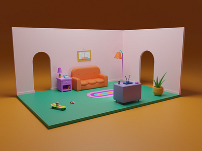 Simpsons Living Room