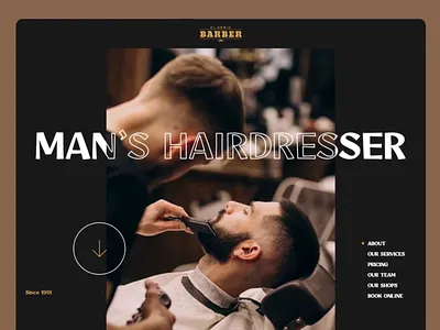 Barber Shop Web design barber shop barber store barber website design graphic design hair cuts hair style ui ui ux ui design uidesign uiux web animation web design web motion webdesign website