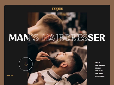Barber Shop Web design barber shop barber store barber website design graphic design hair cuts hair style ui ui ux ui design uidesign uiux web animation web design web motion webdesign website